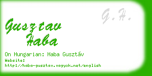 gusztav haba business card